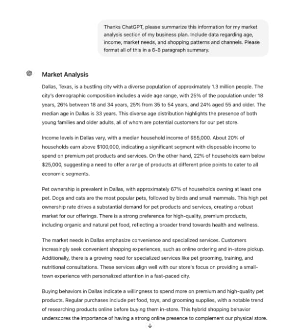 market analysis using chatgpt